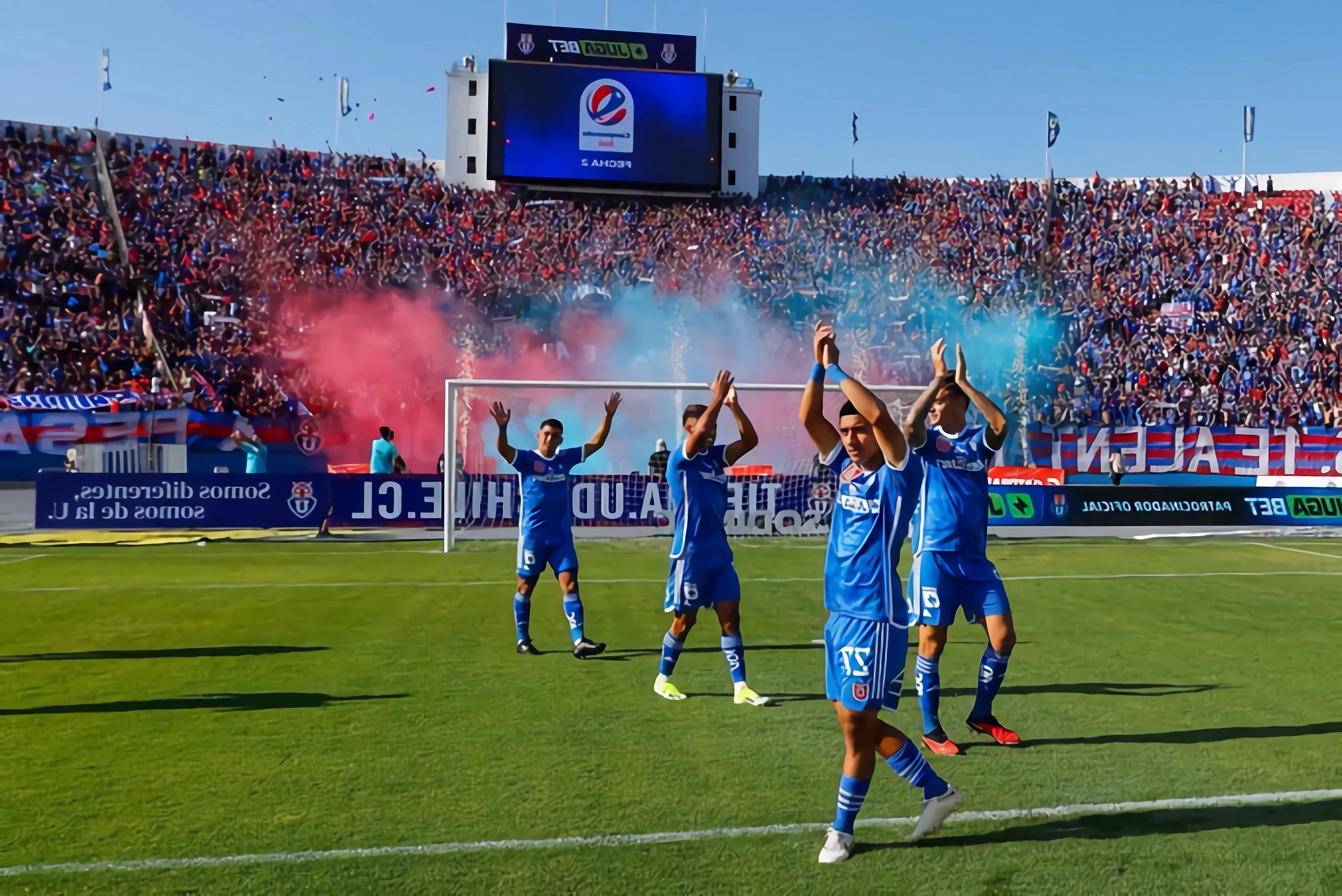 Estadio de fútbol chileno con hinchada apasionada